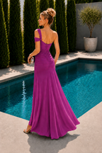Vestido largo Fiona cereza