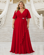 Vestido Ingrid TG Rojo cereza