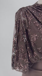 Vestido largo Arish Burdeos