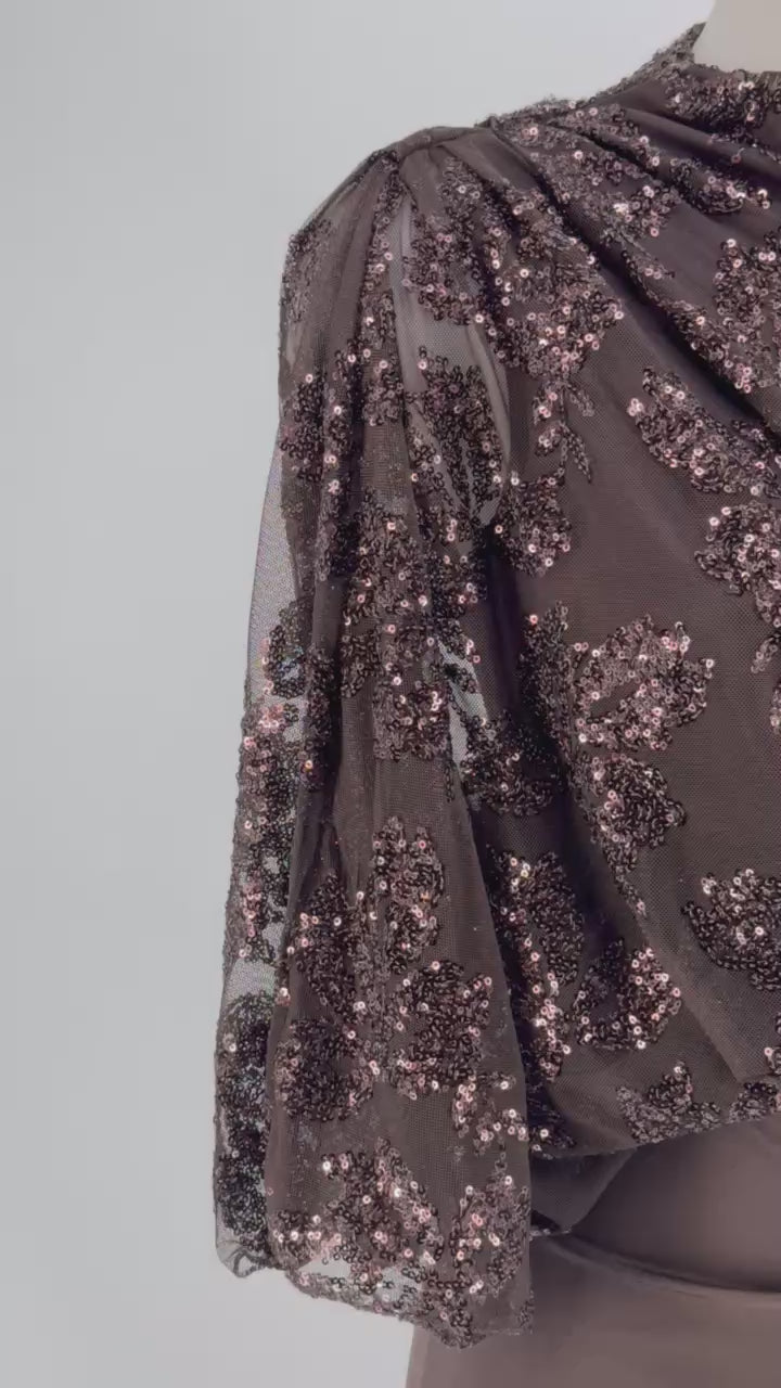 Vestido largo Arish Burdeos