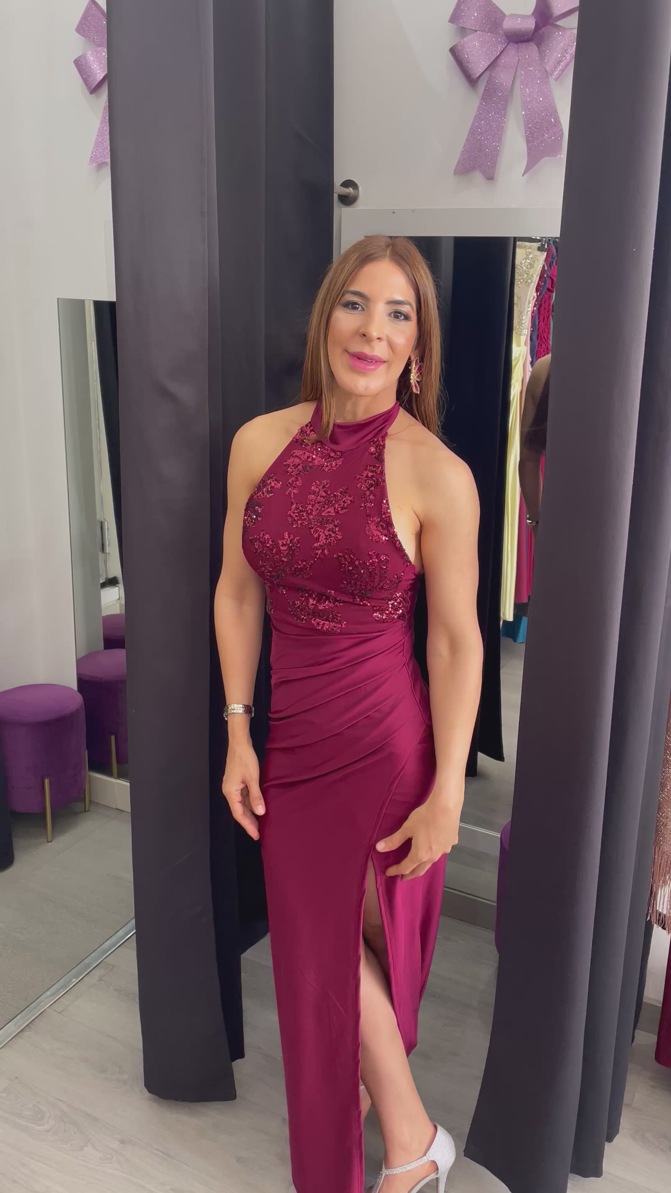 Vestido Gisela Burdeos