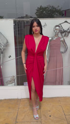 Vestido largo Alexandra Rojo