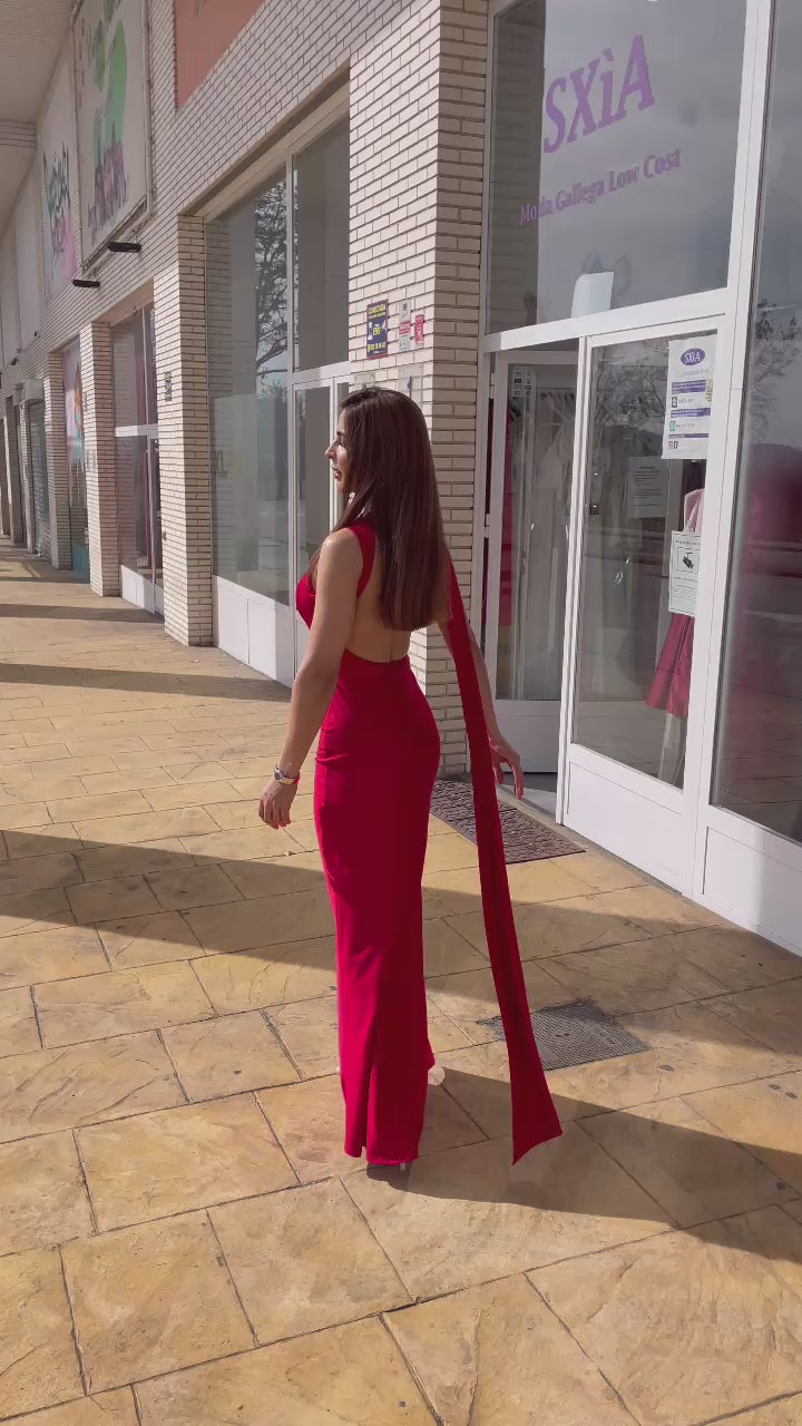 Vestido largo Denia rojo