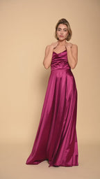 Vestido largo Candy cereza