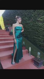Vestido largo Dafne petróleo
