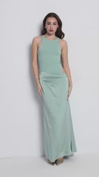 Vestido largo Aroa Menta