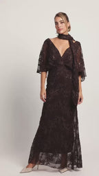 Vestido largo Duna Chocolate