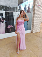 Vestido largo Veroh rosa