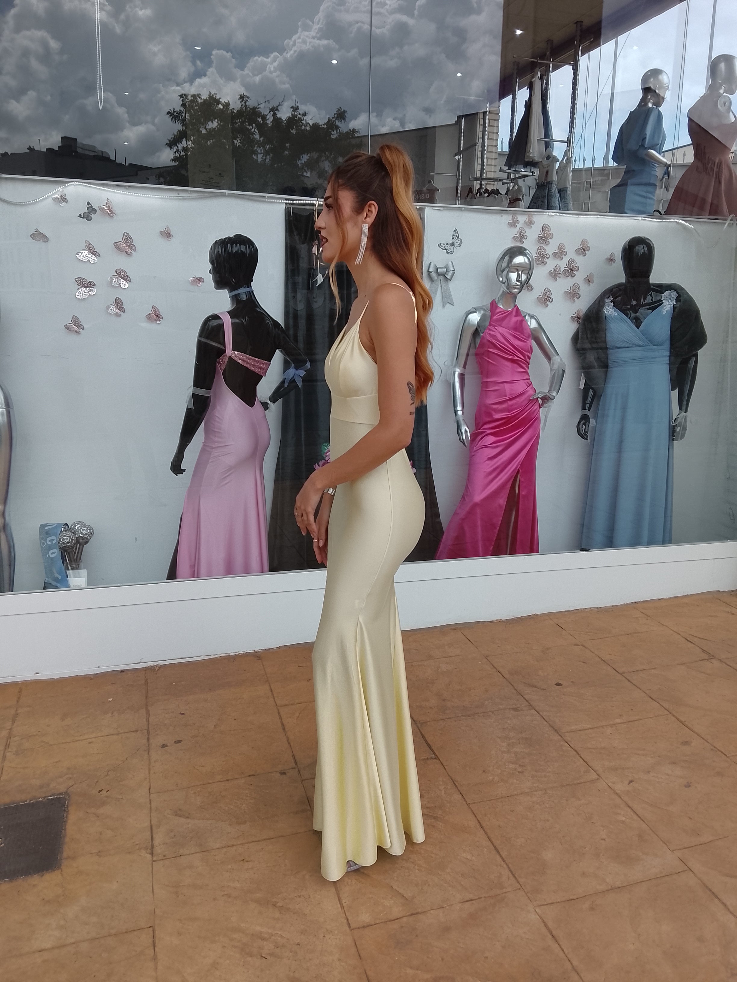 Vestido largo Gossip mantequilla