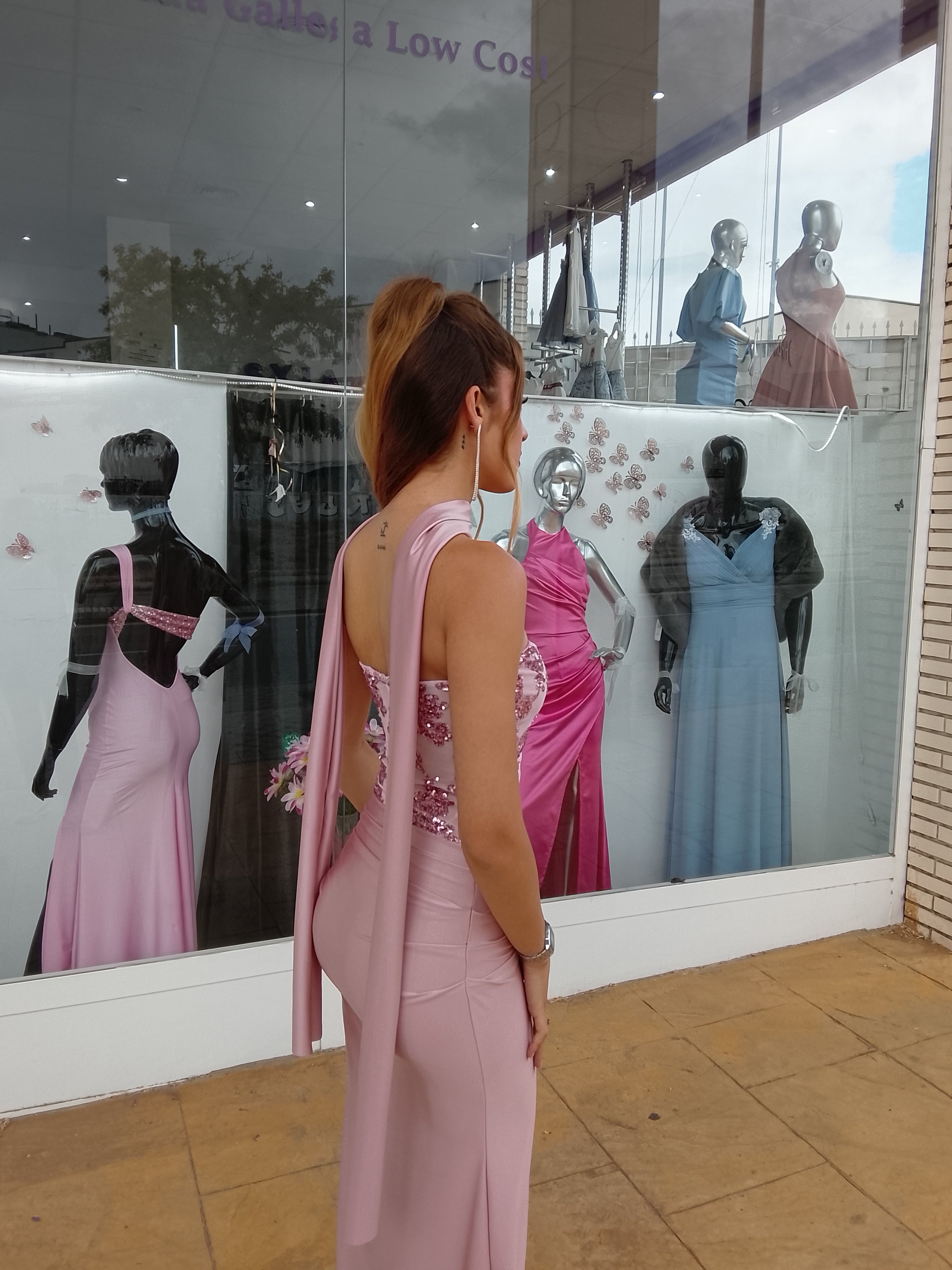 Vestido largo Sicilia Rosa
