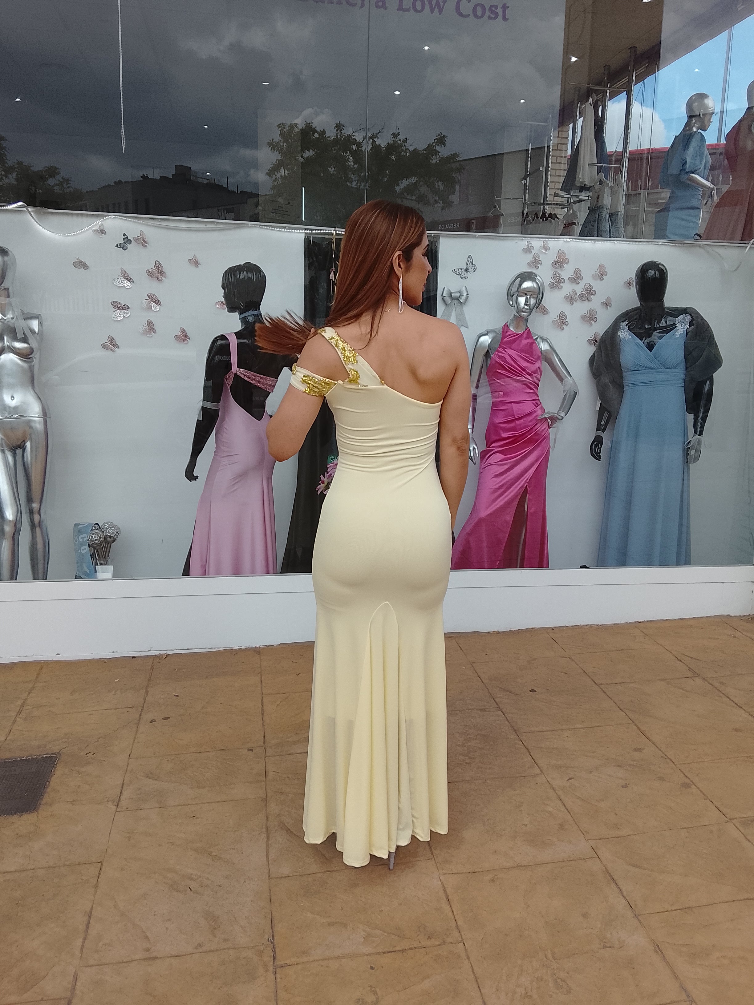 Vestido largo Vega amarillo