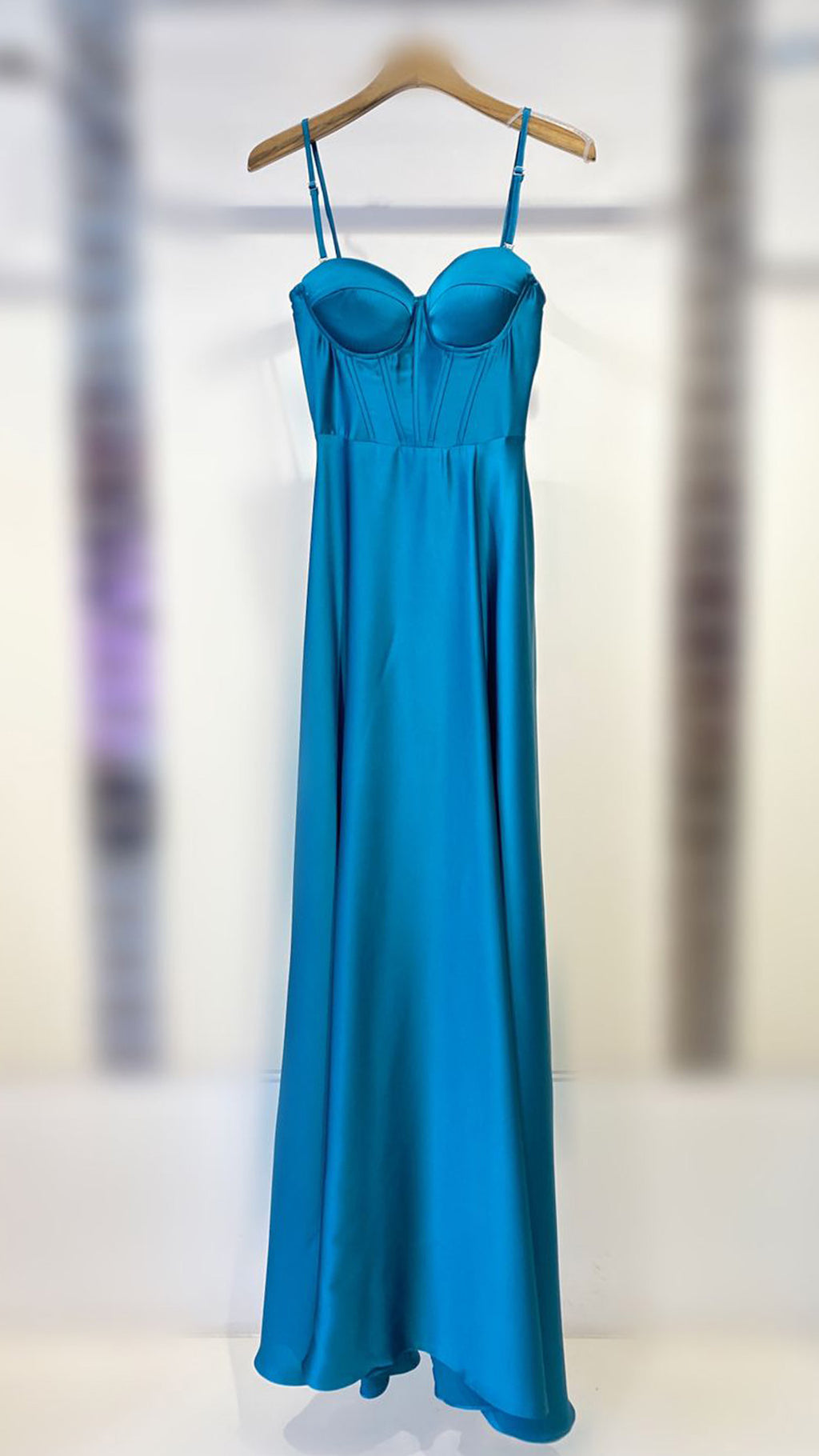 Vestido largo Ginebra petróleo