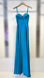 Vestido largo Ginebra petróleo