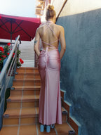 Vestido largo Uxía Rosa