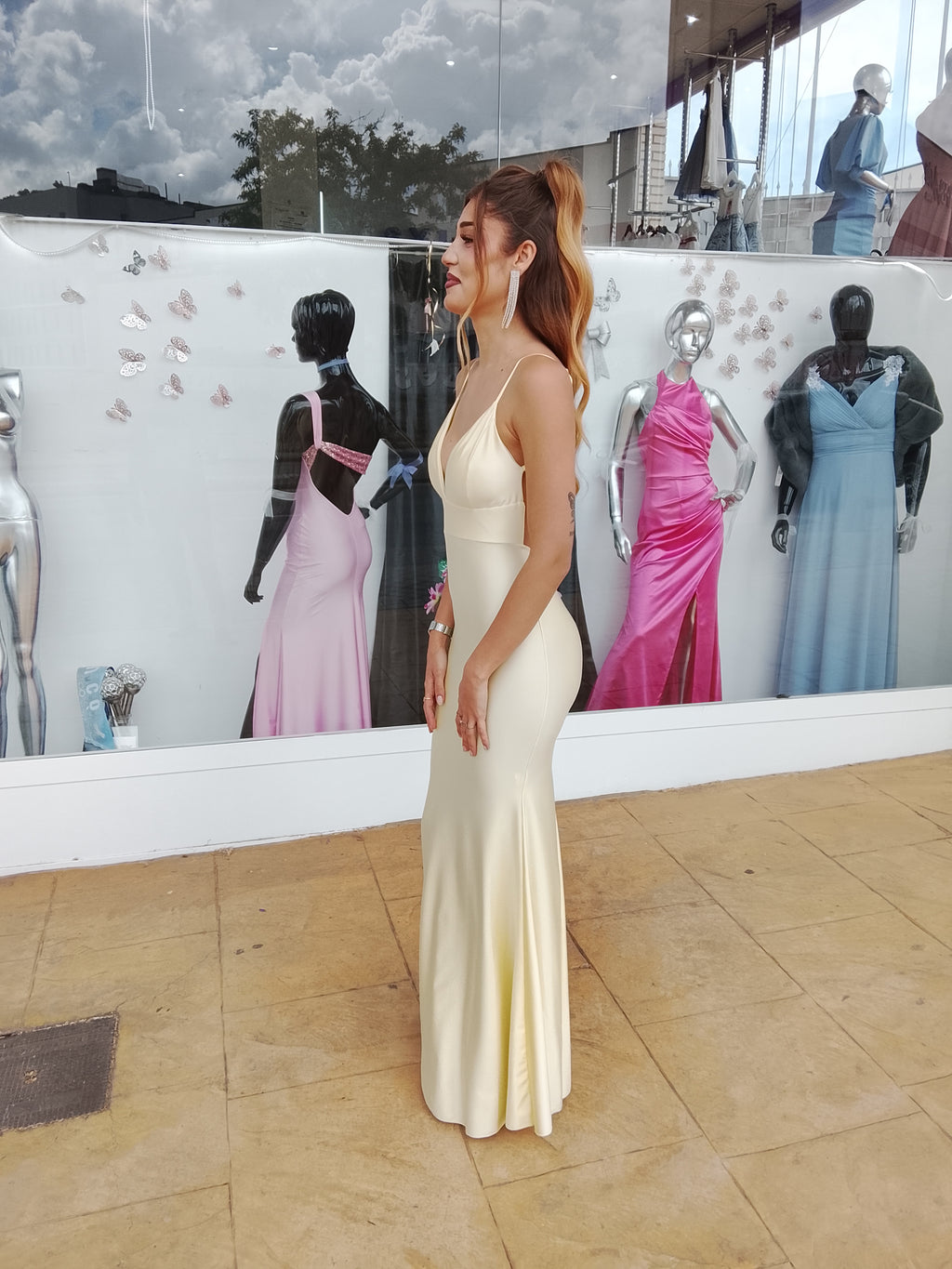 Vestido largo Gossip mantequilla
