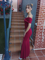 Vestido largo Hollywood  Burdeos