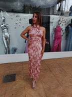 Vestido largo Agatha rosa