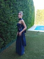 Vestido largo Sicilia Marino