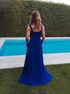 Enma dress, open, royal blue
