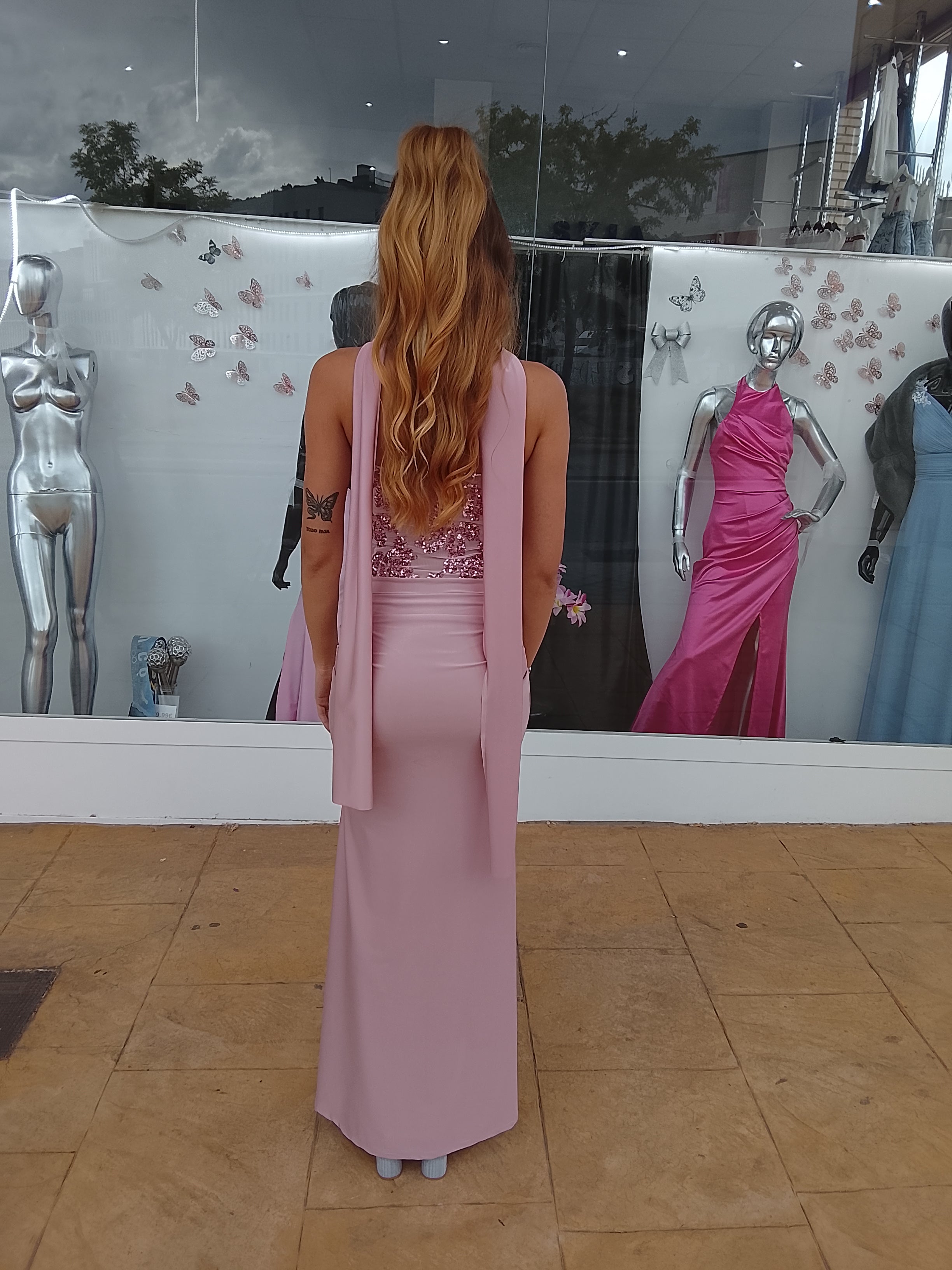 Vestido largo Sicilia Rosa