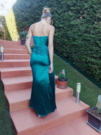 Vestido largo Dafne petróleo
