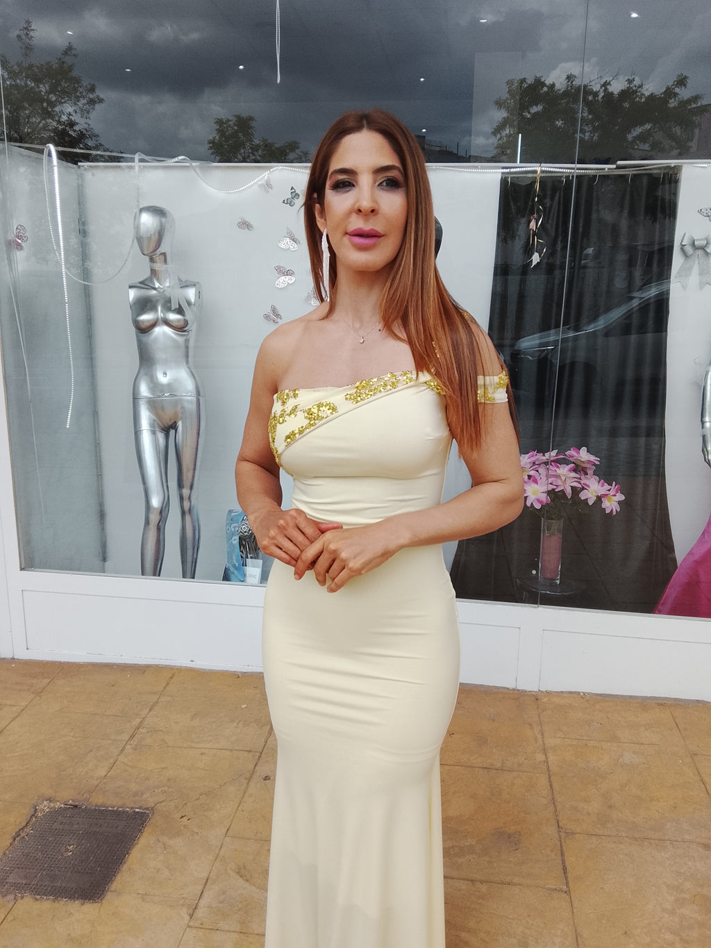 Vestido largo Vega amarillo
