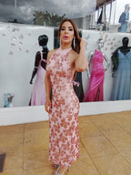 Vestido largo Agatha rosa