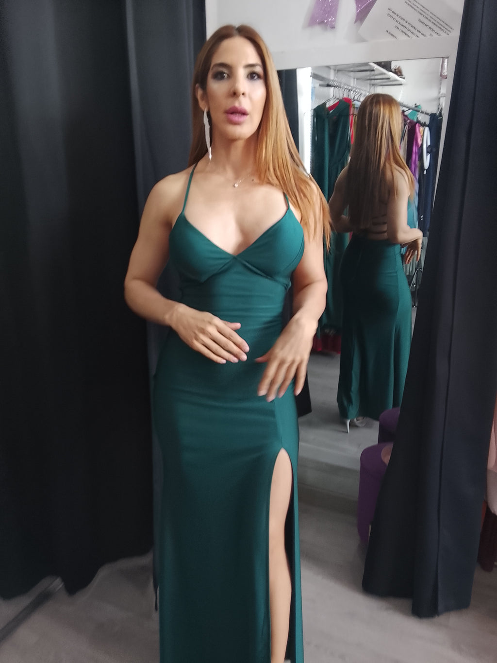 Vestido largo Noa Esmeralda