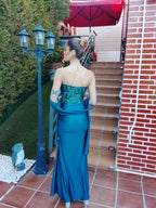 Vestido largo Sicilia petróleo