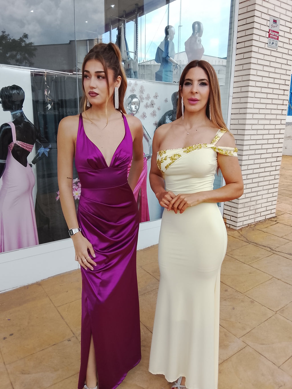 Vestido largo Jay cereza