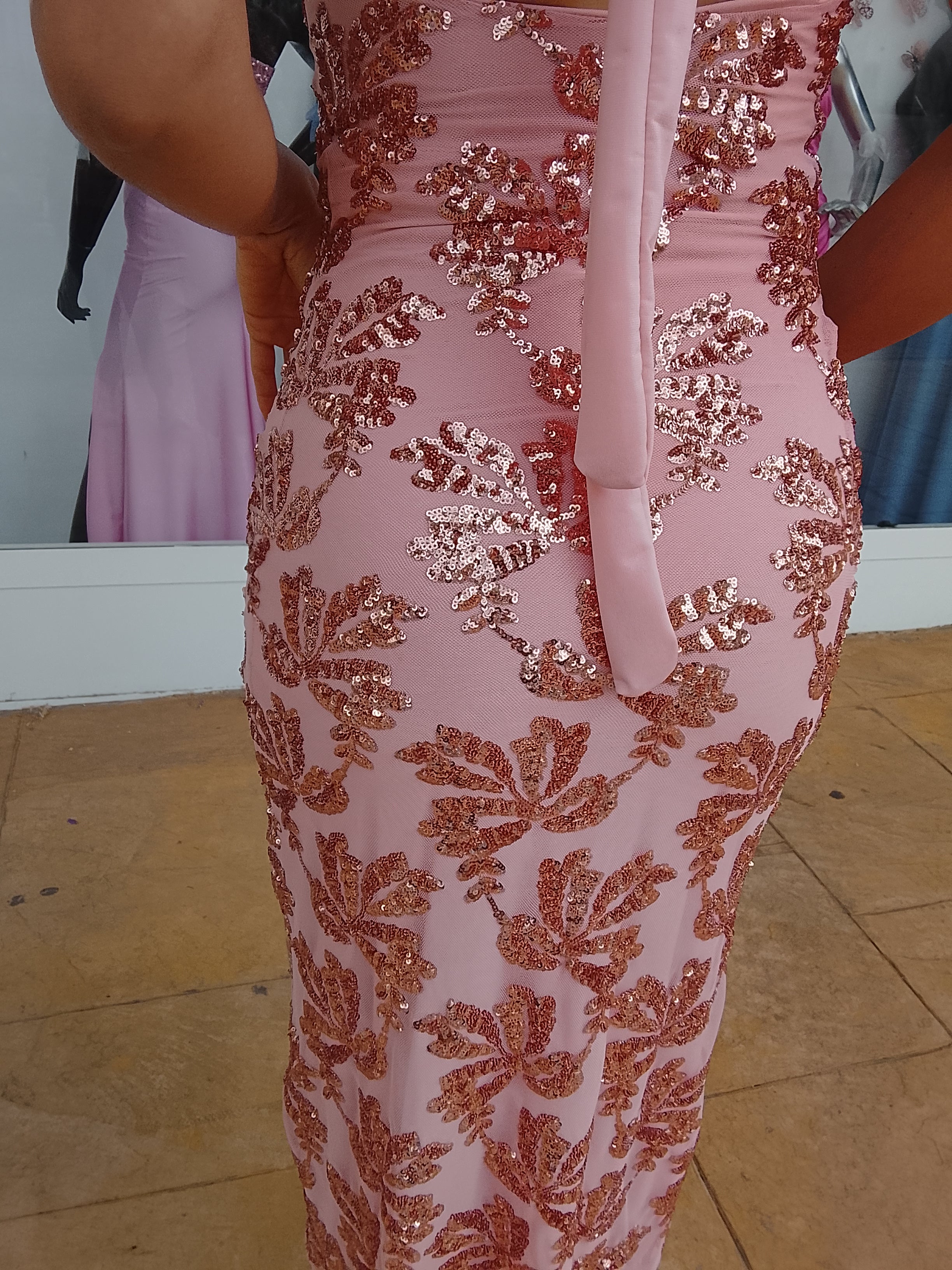 Vestido largo Agatha rosa
