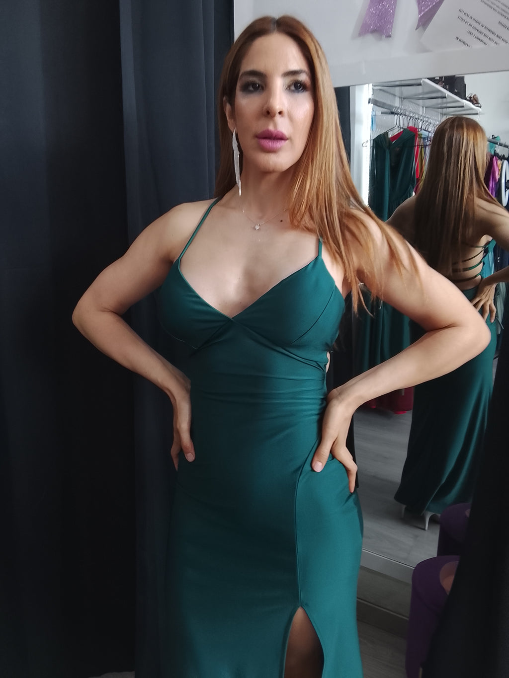 Vestido largo Noa Esmeralda