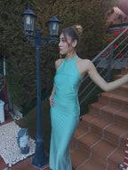 Vestido largo Uxía  Menta