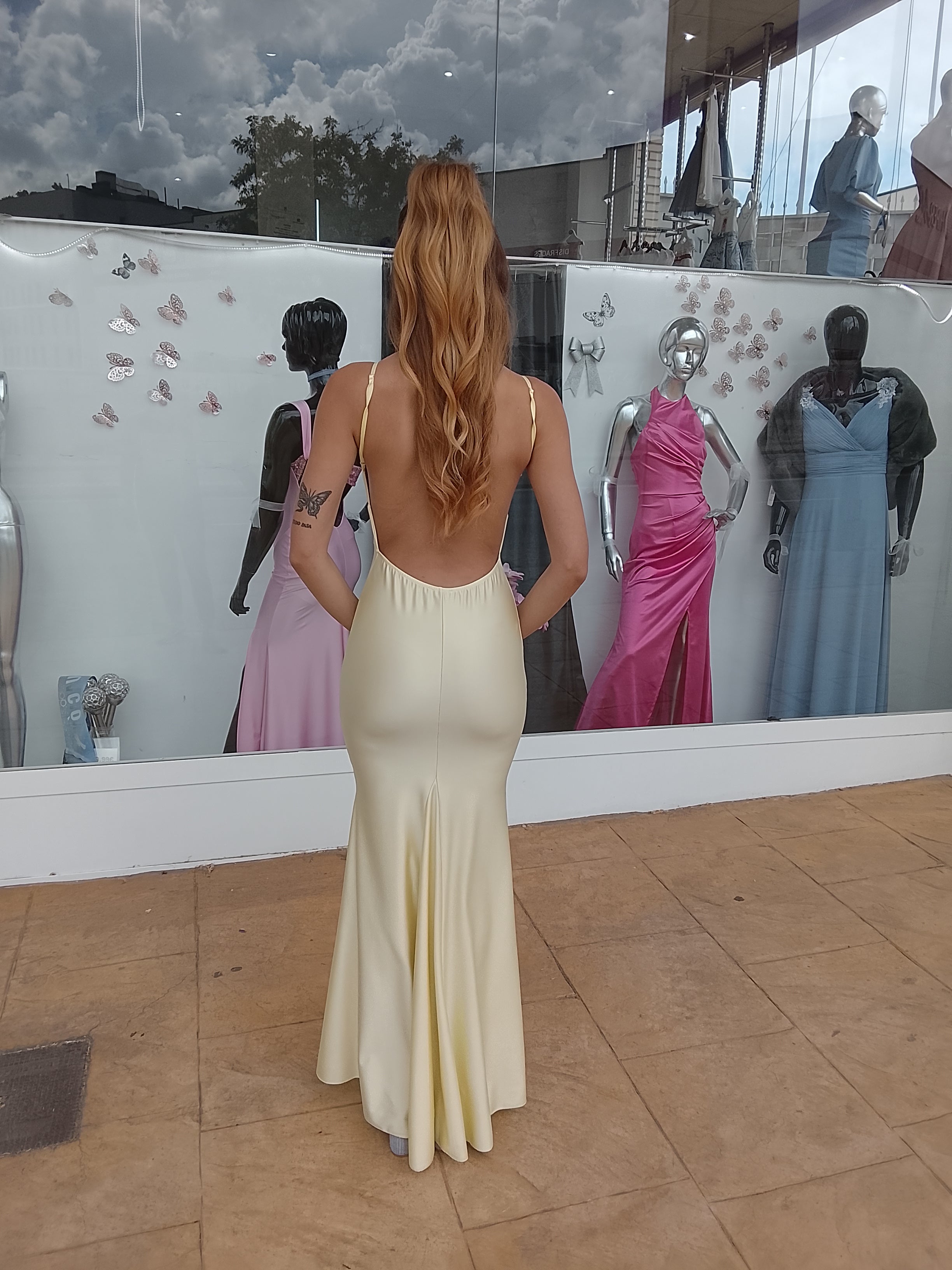 Vestido largo Gossip mantequilla