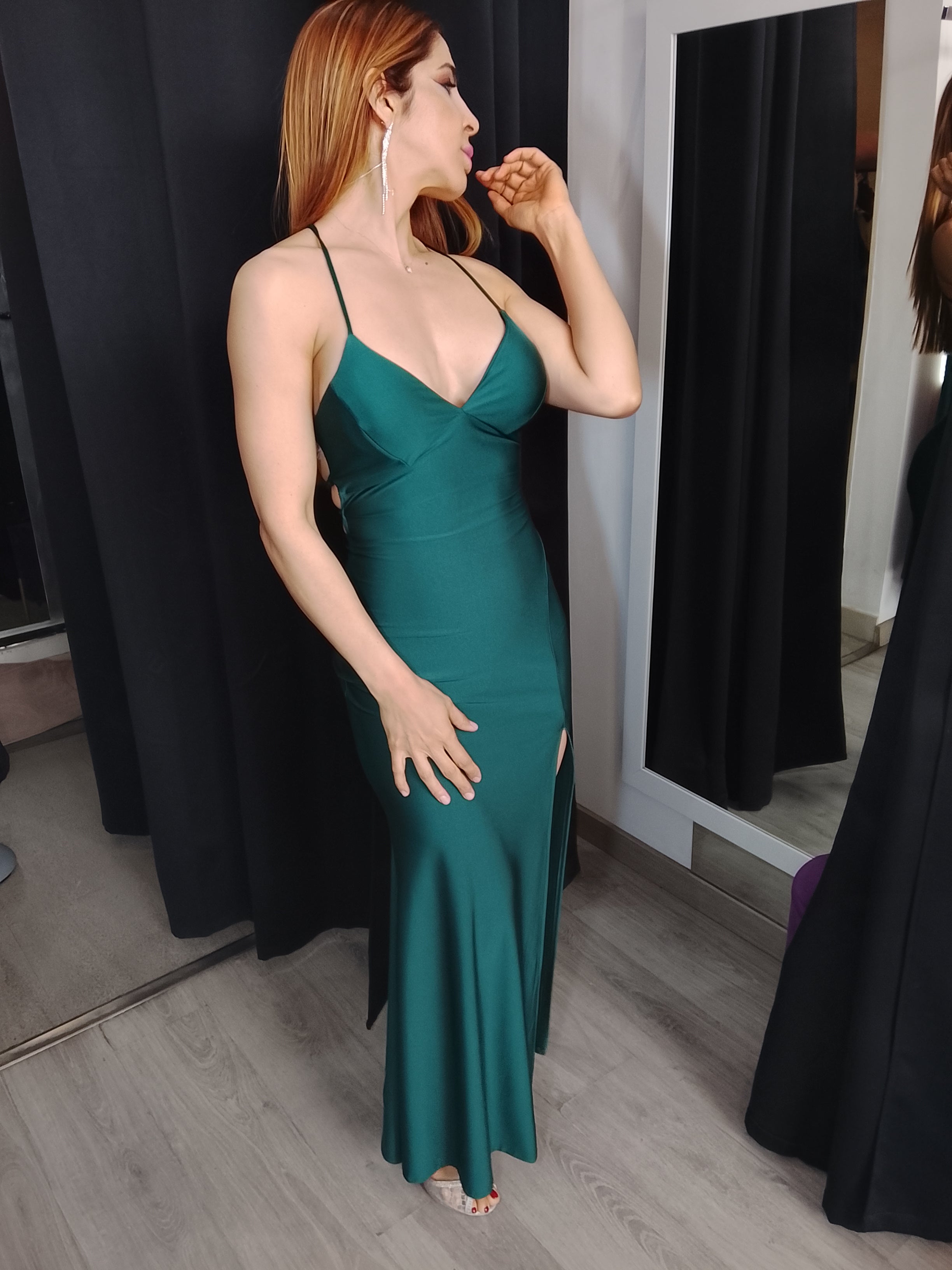 Vestido largo Noa Esmeralda