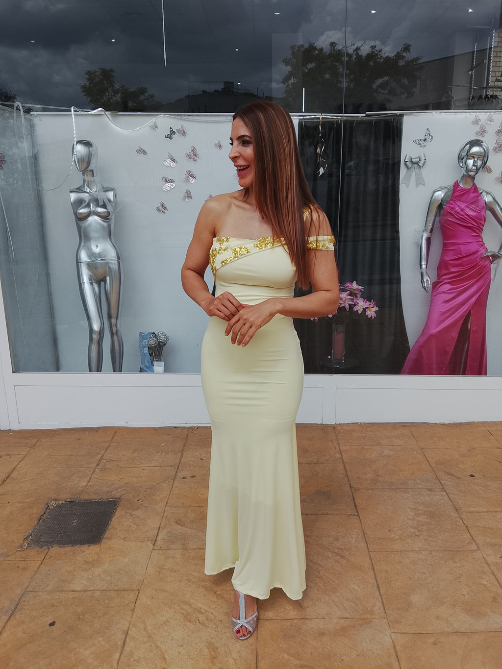 Vestido largo Vega amarillo