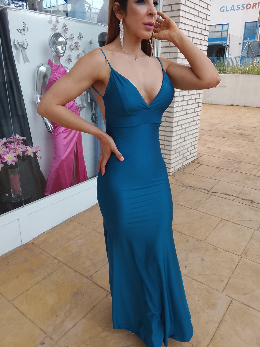 Vestido largo Gossip petróleo