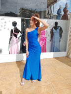Vestido largo Minerva azulón