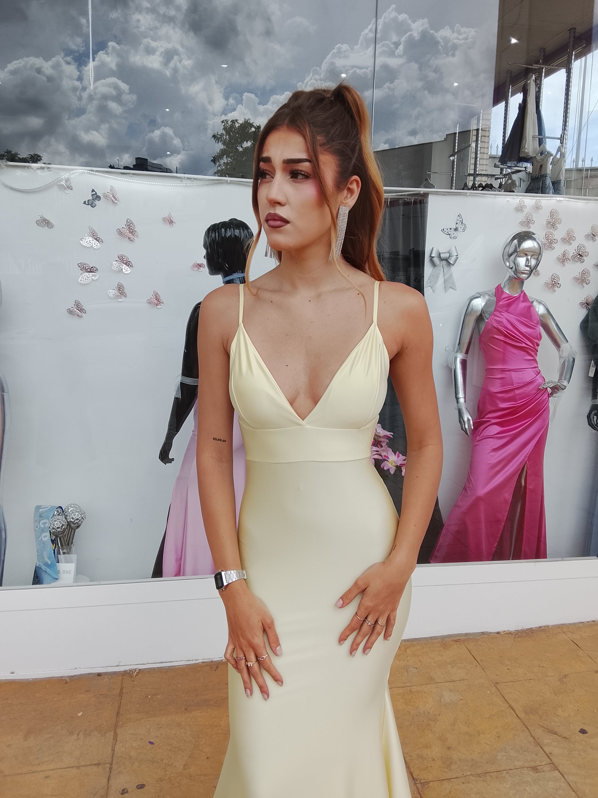 Vestido largo Gossip mantequilla