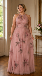 Vestido largo curvy Fabiola floral