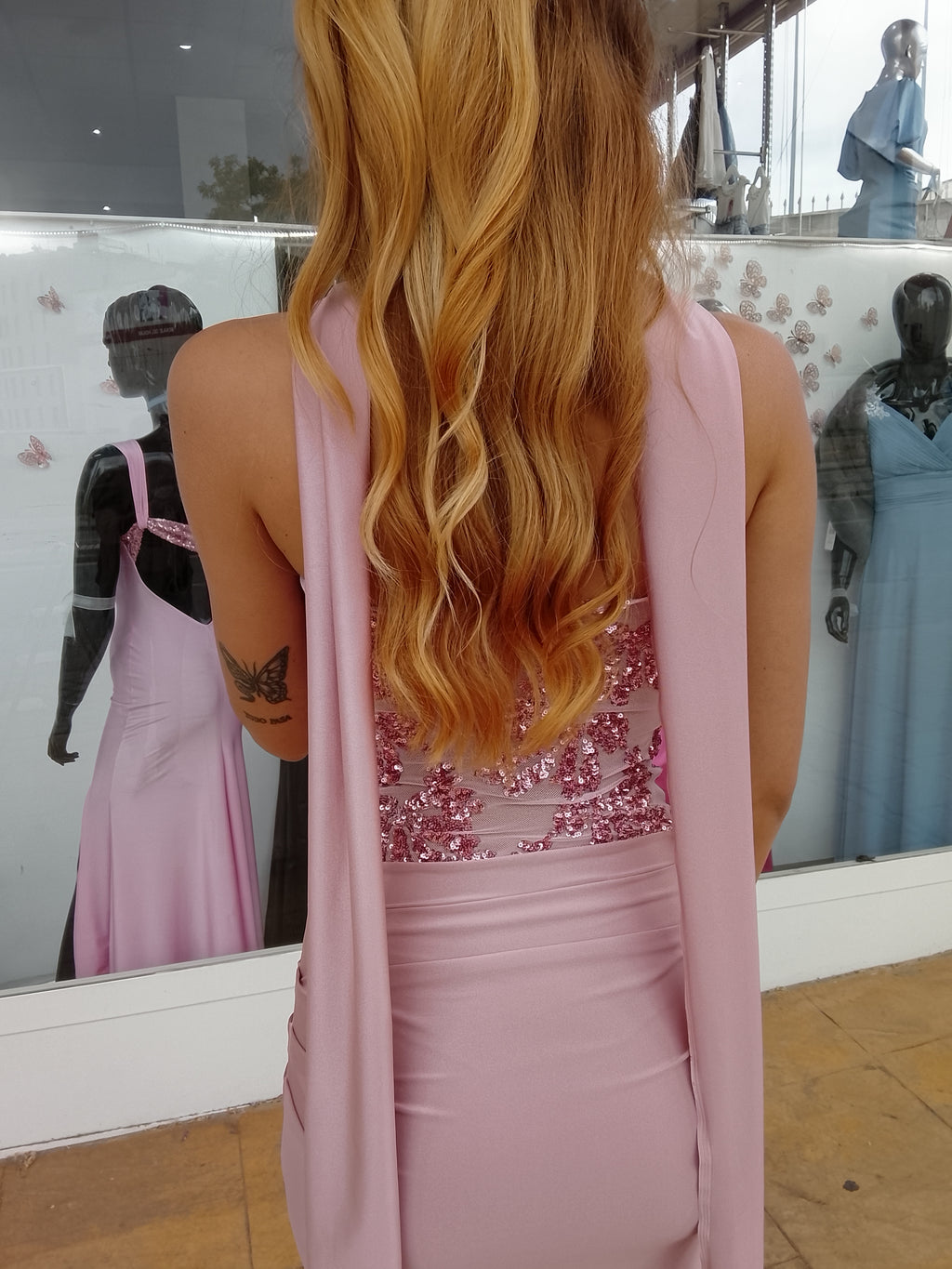 Vestido largo Sicilia Rosa