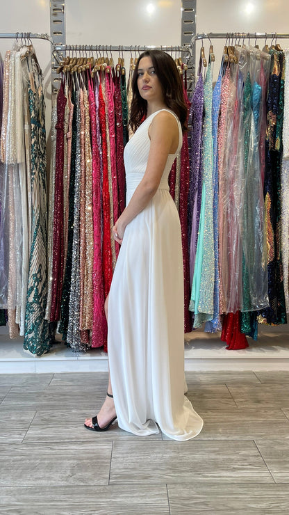 Vestido largo Ithaisa blanco novia