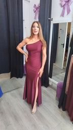 Vestido largo Emilia Burdeos