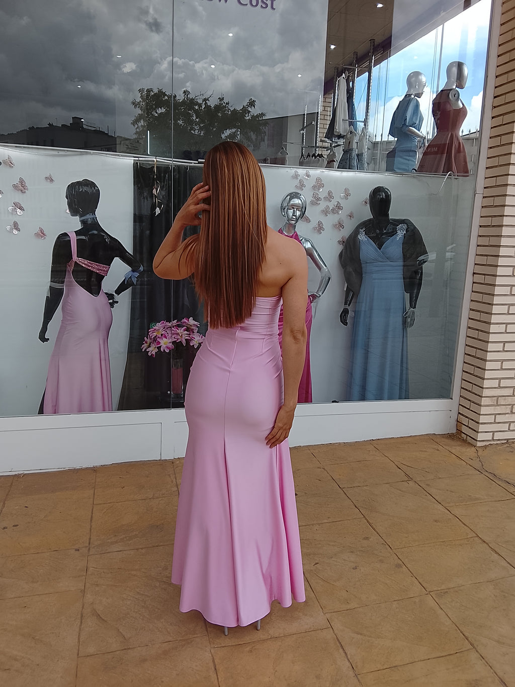 Vestido largo Veroh rosa