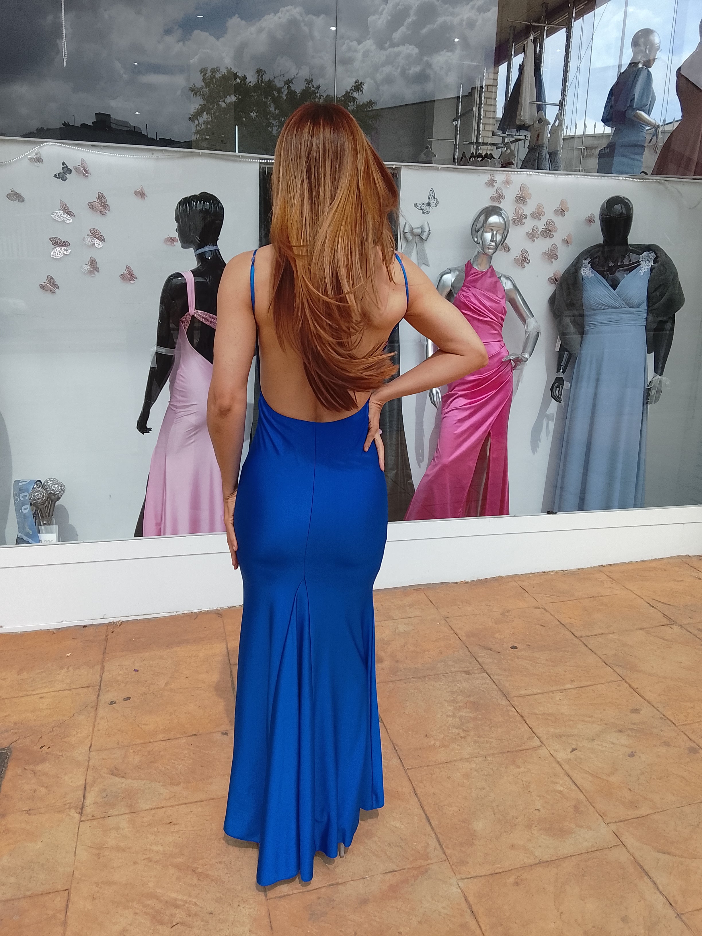 Vestido largo Gossip azulón