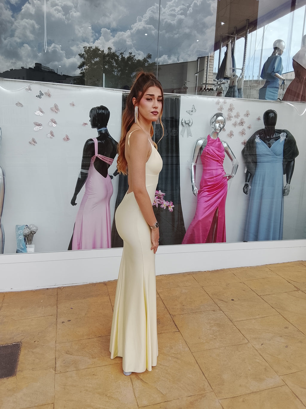 Vestido largo Gossip mantequilla