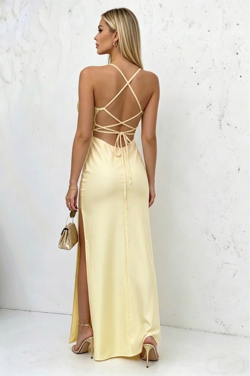 Vestido largo Noa lentejuelas
