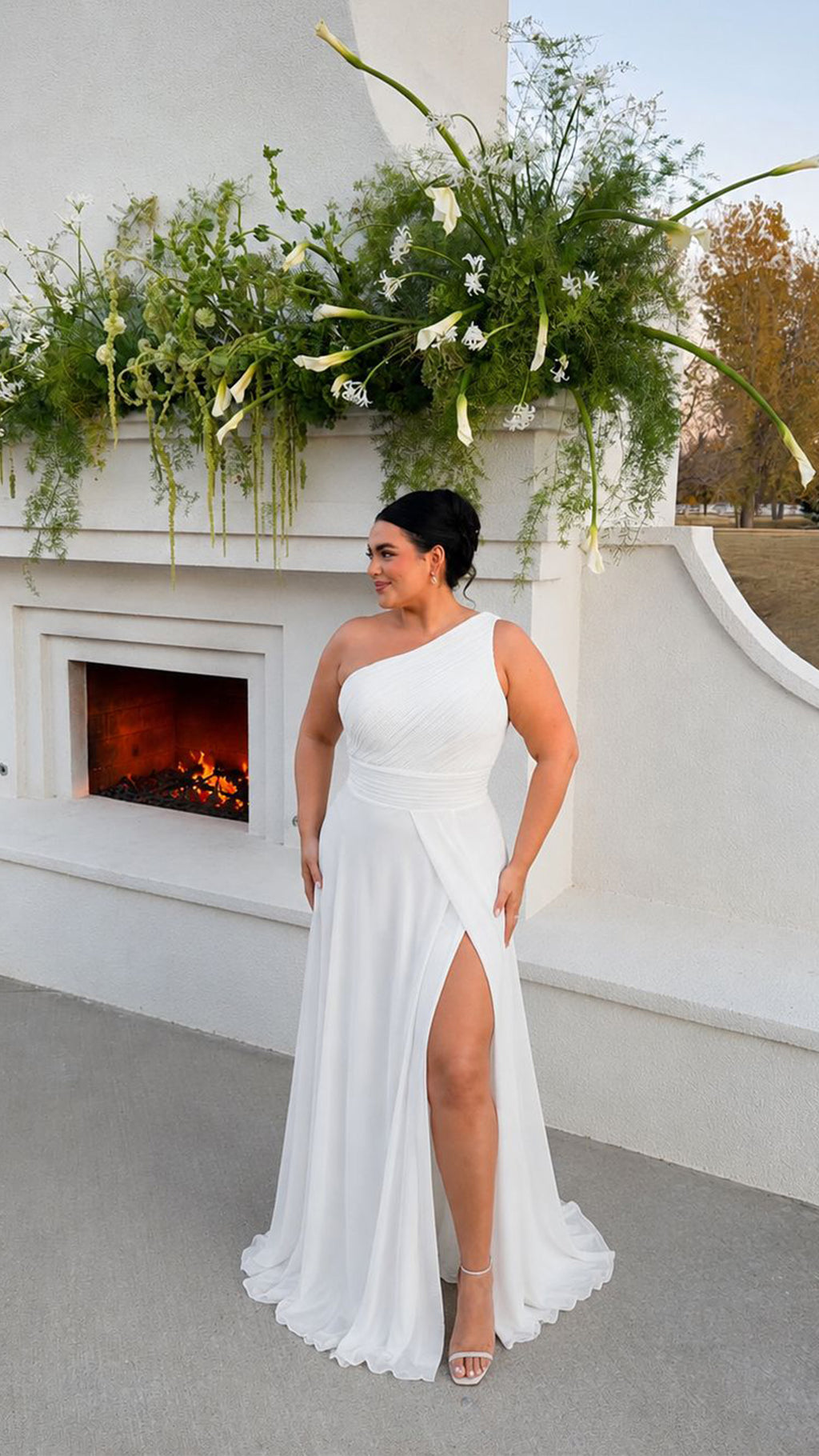 Vestido largo Ithaisa blanco novia