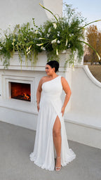 Vestido largo Ithaisa blanco novia