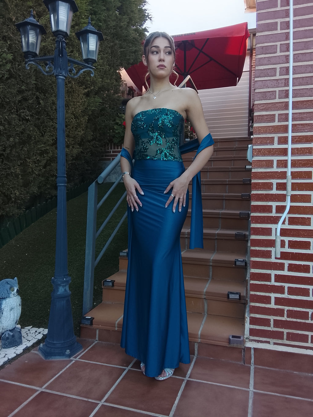Vestido largo Sicilia celeste y + colores